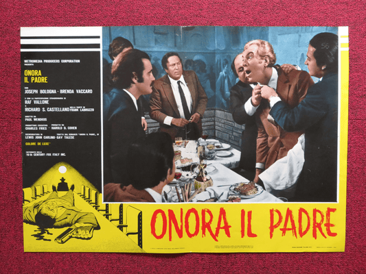 HONOR THY FATHER ITALIAN FOTOBUSTA POSTER JOSEPH BOLOGNA BRENDA VACCARDO 1973 Rendezvous Cinema Movie posters