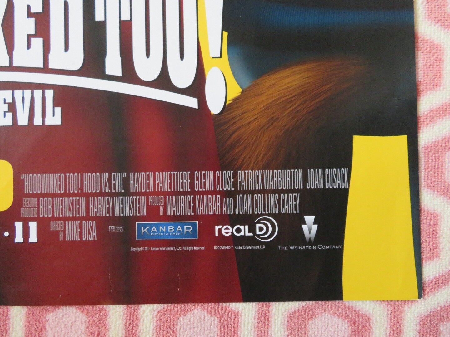 HOODWINKED TOO! HOOD VS EVIL US ONE SHEET ROLLED POSTER GLENN CLOSE 2011 - Rendezvous Cinema