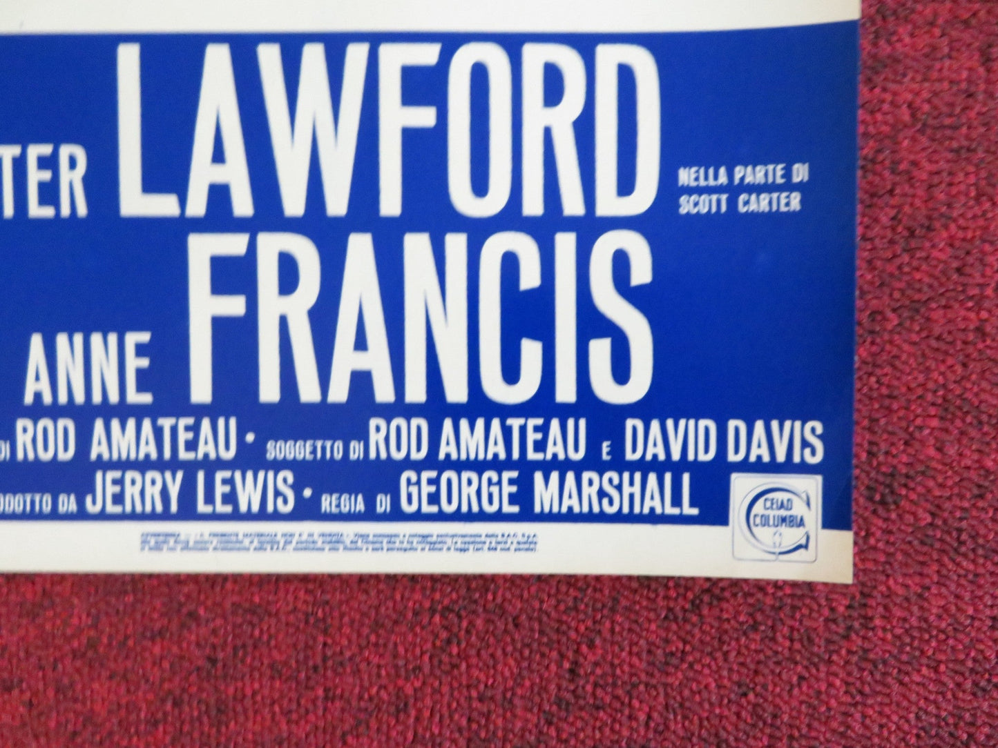 HOOK, LINE AND SINKER - C ITALIAN FOTOBUSTA POSTER JERRY LEWIS P. LAWFORD 1969 Rendezvous Cinema Movie posters