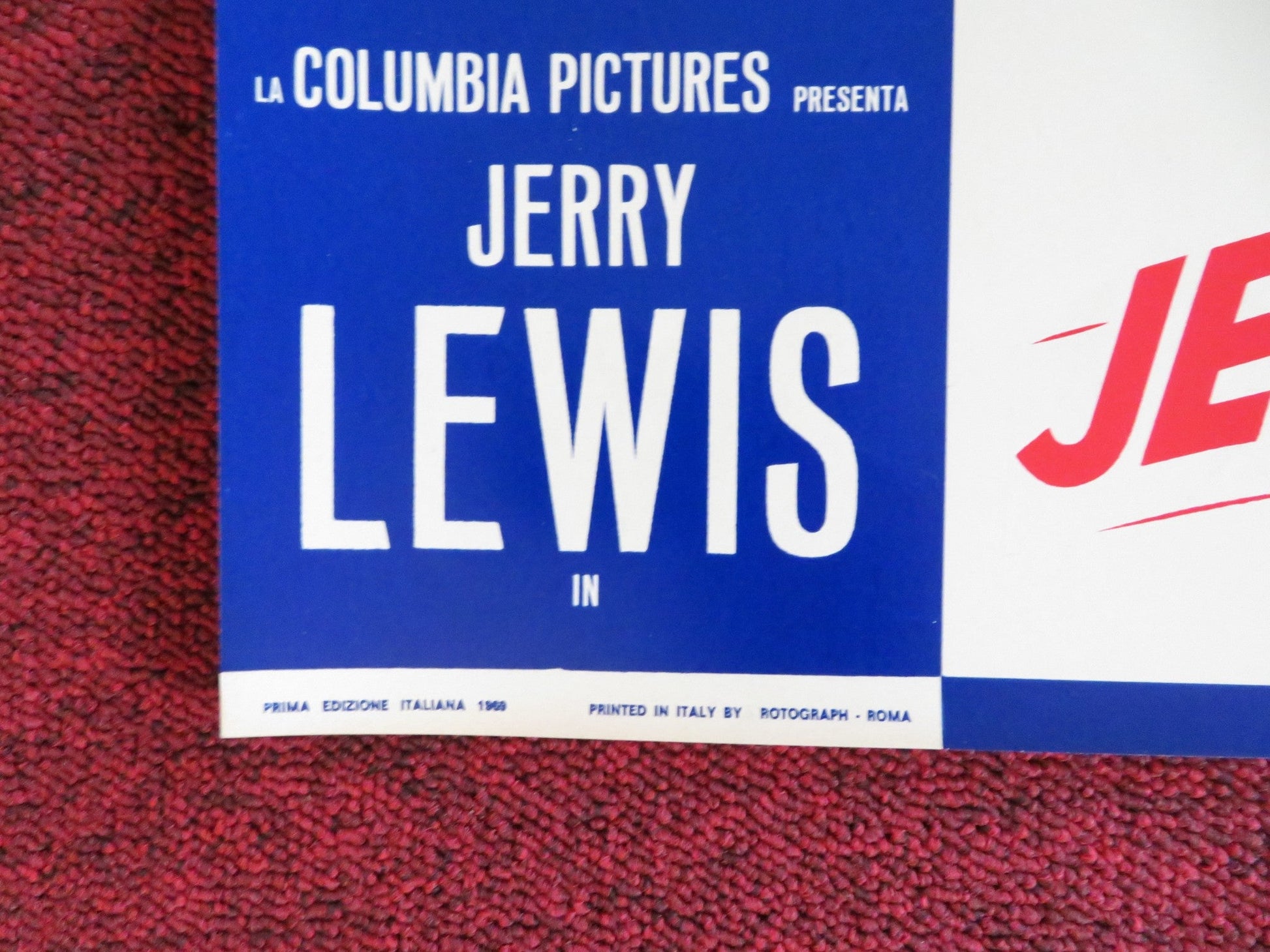 HOOK, LINE AND SINKER - C ITALIAN FOTOBUSTA POSTER JERRY LEWIS P. LAWFORD 1969 Rendezvous Cinema Movie posters