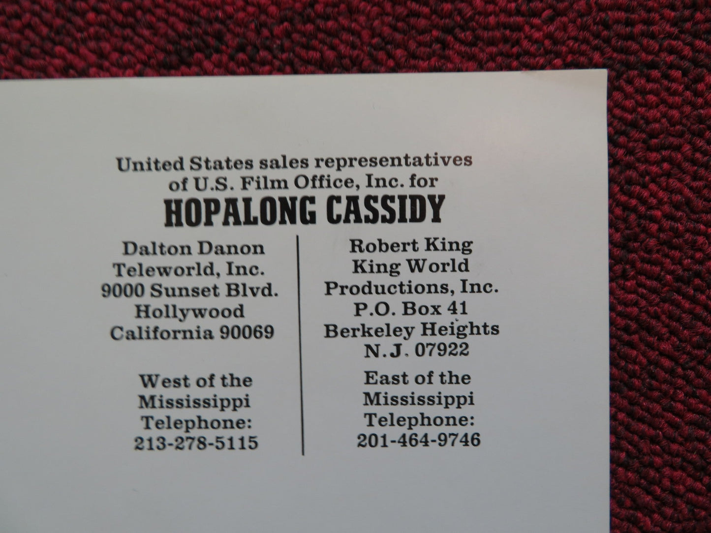 HOPALONG CASIDY HOPPY RIDES AGAIN POSTER WILLIAM BOYD EDGAR BUCHANAN TV SERIES Rendezvous Cinema Movie posters