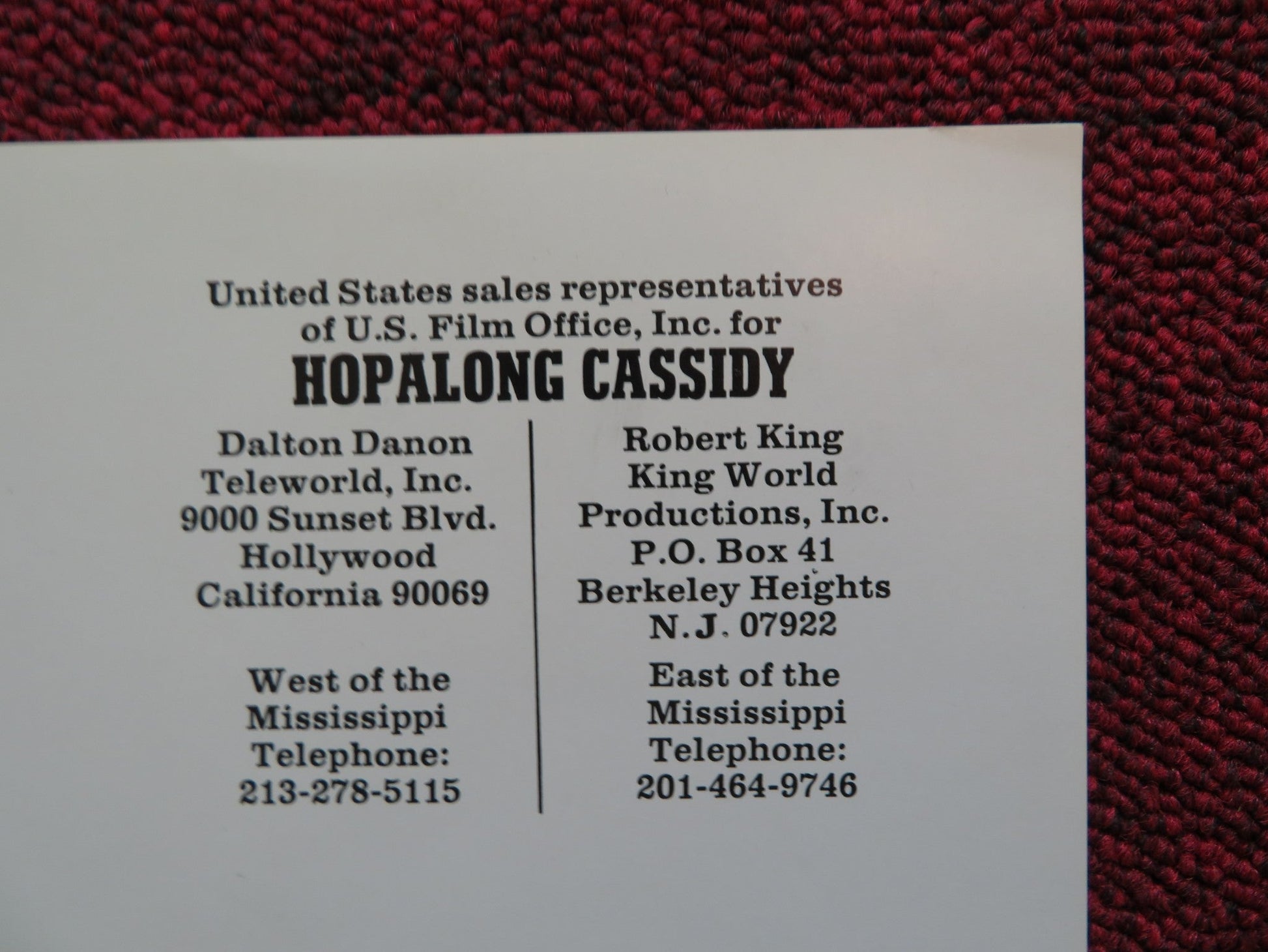 HOPALONG CASIDY HOPPY RIDES AGAIN POSTER WILLIAM BOYD EDGAR BUCHANAN TV SERIES Rendezvous Cinema Movie posters
