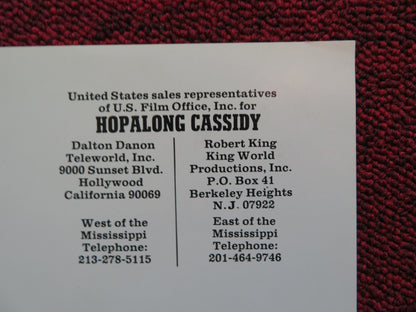 HOPALONG CASIDY HOPPY RIDES AGAIN POSTER WILLIAM BOYD EDGAR BUCHANAN TV SERIES Rendezvous Cinema Movie posters