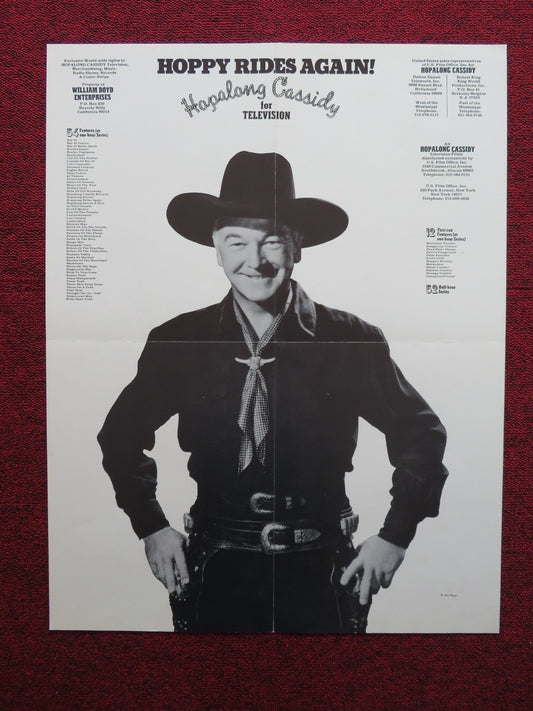 HOPALONG CASIDY HOPPY RIDES AGAIN POSTER WILLIAM BOYD EDGAR BUCHANAN TV SERIES Rendezvous Cinema Movie posters