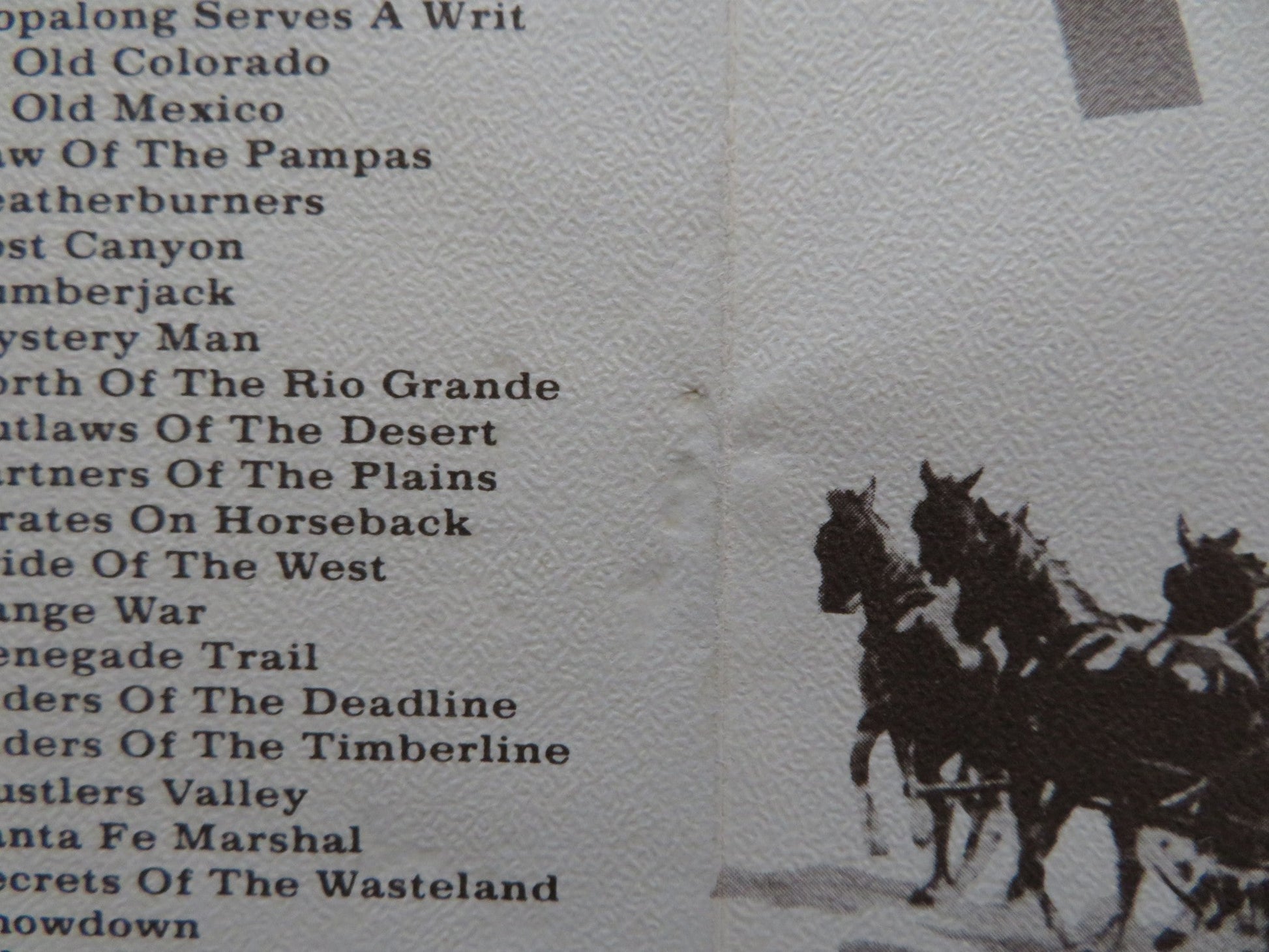 HOPALONG CASSIDY POSTER WILLIAM BOYD CLARENCE E.MULFORD 1976 Rendezvous Cinema Movie posters