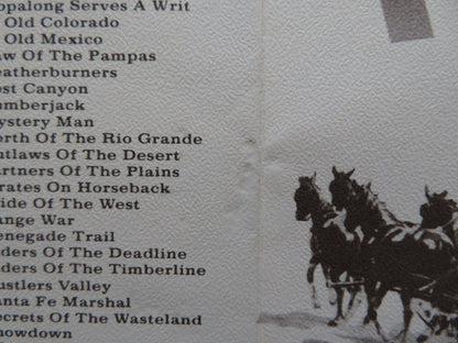 HOPALONG CASSIDY POSTER WILLIAM BOYD CLARENCE E.MULFORD 1976 Rendezvous Cinema Movie posters