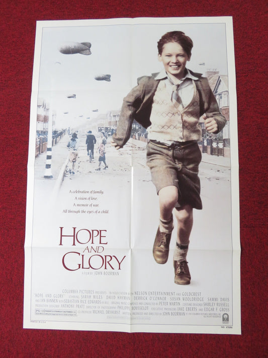 HOPE AND GLORY FOLDED US ONE SHEET POSTER SARAH MILES DAVID HAYMAN 1987 Rendezvous Cinema Movie posters