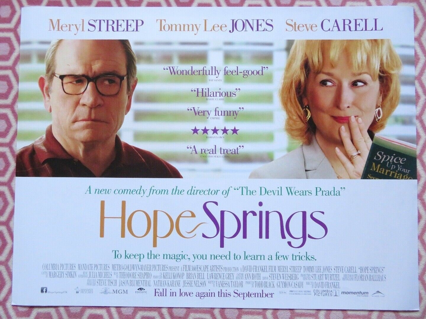 HOPE SPRINGS QUAD (30"x 40") ROLLED POSTER MERYL STREEP TOMMY LEE JONES 2012 Movie posters