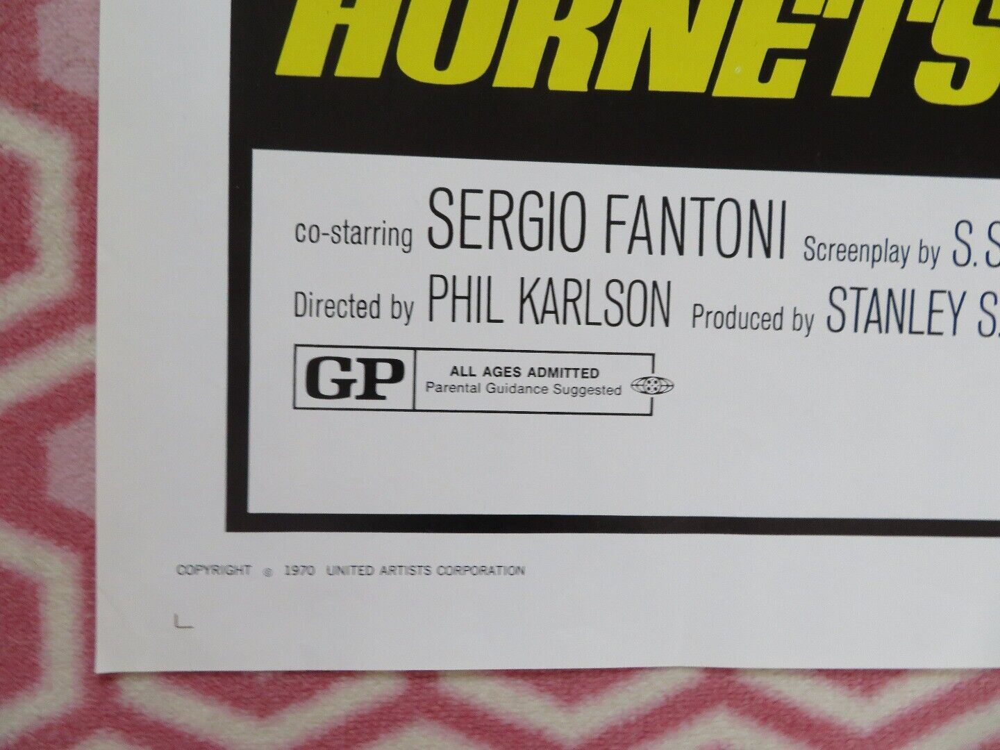 HORNETS' NEST US ONE SHEET POSTER ROCK HUDSON SYLVA KOSCINA 1970 Movie posters