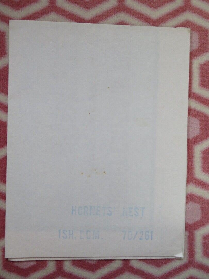 HORNETS' NEST US ONE SHEET POSTER ROCK HUDSON SYLVA KOSCINA 1970 Movie posters