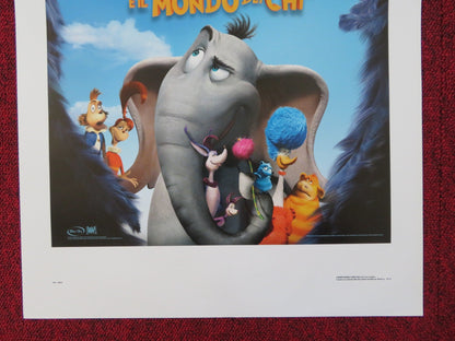 HORTON HEARS A WHO! ITALIAN LOCANDINA POSTER JIM CARREY STEVE CARELL 2008 Rendezvous Cinema Movie posters