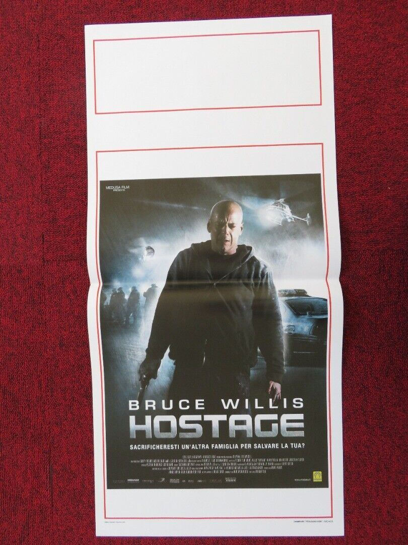 HOSTAGE ITALIAN LOCANDINA (27.5"x13") POSTER BRUCE WILLIS BEN FOSTER 2005 Movie posters