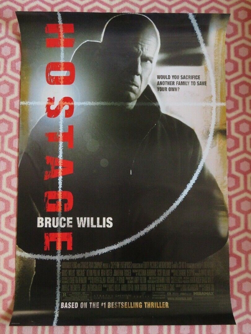 HOSTAGE ONE SHEET ROLLED POSTER BRUCE WILLIS KEVIN POLLAK 2005 Movie posters