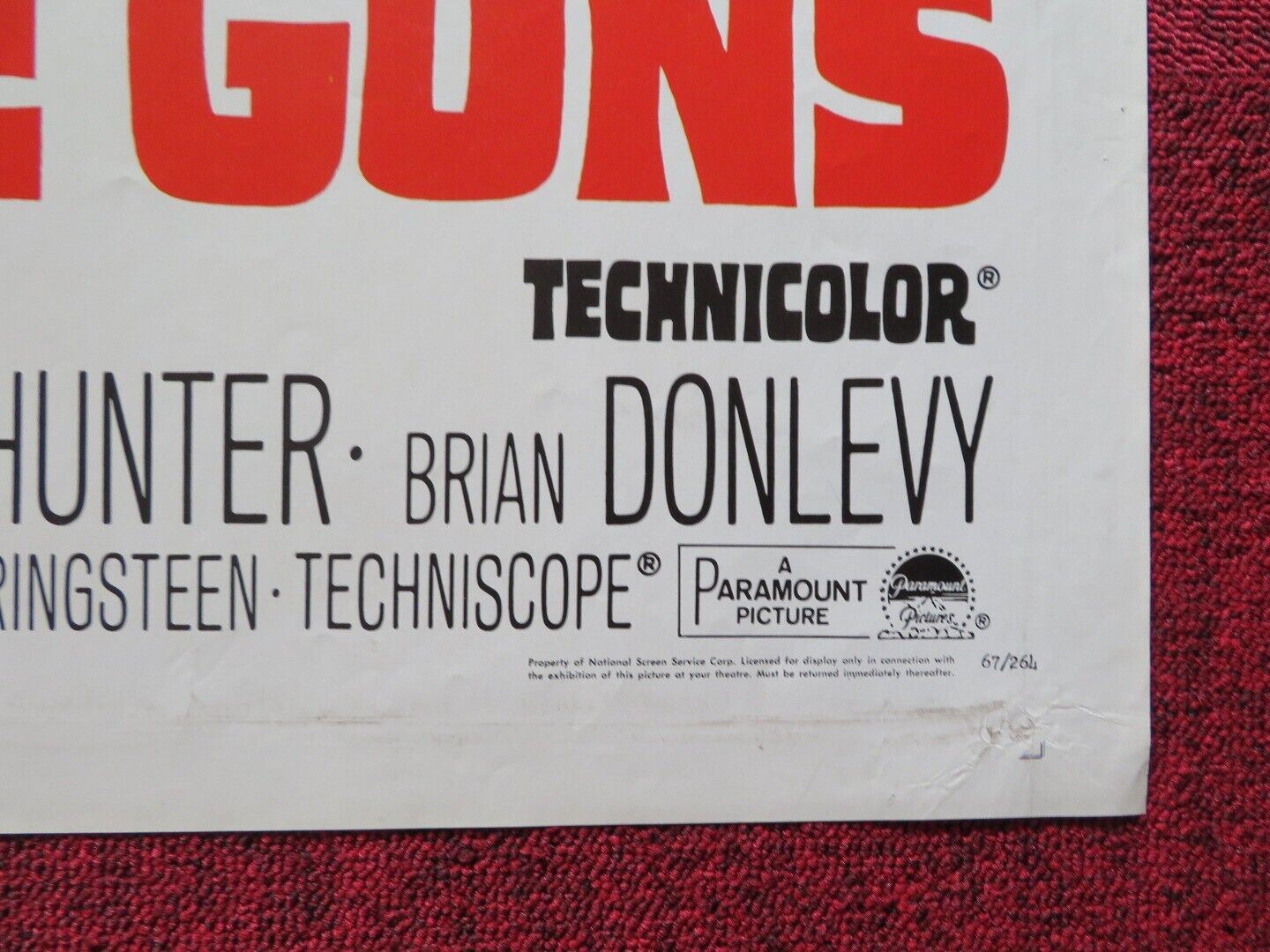 HOSTILE GUNS FOLDED US ONE SHEET POSTER GEORGE MONTGOMERY 1967 Movie posters