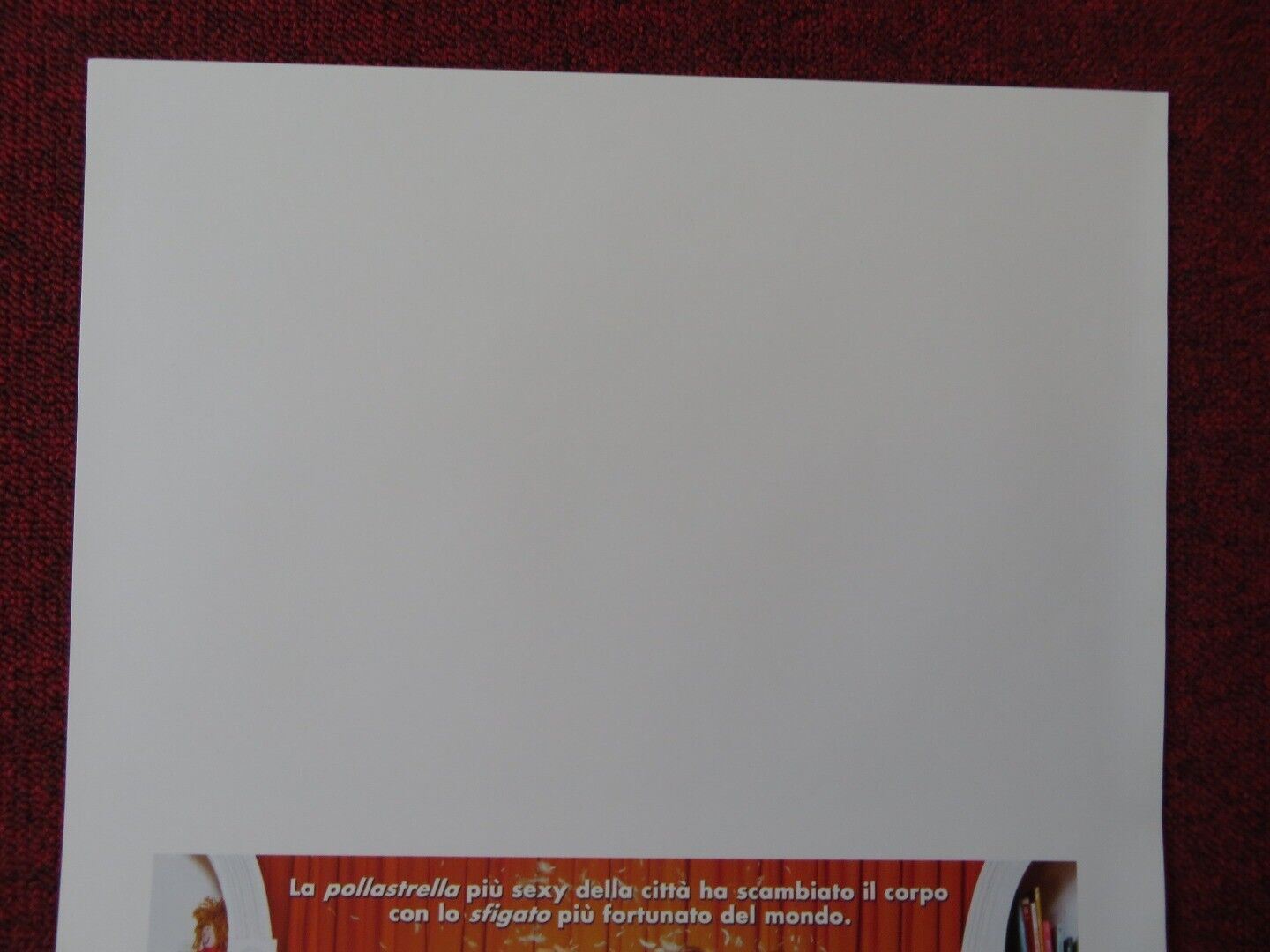 HOT CHICK ITALIAN LOCANDINA (27.5"x13") POSTER ANNA FARIS TOM BRADY 2002 Movie posters