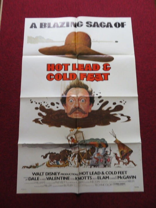 HOT LEAD AND COLD FEET FOLDED US ONE SHEET POSTER DISNEY JIM DALE 1978 78/0101 Movie posters