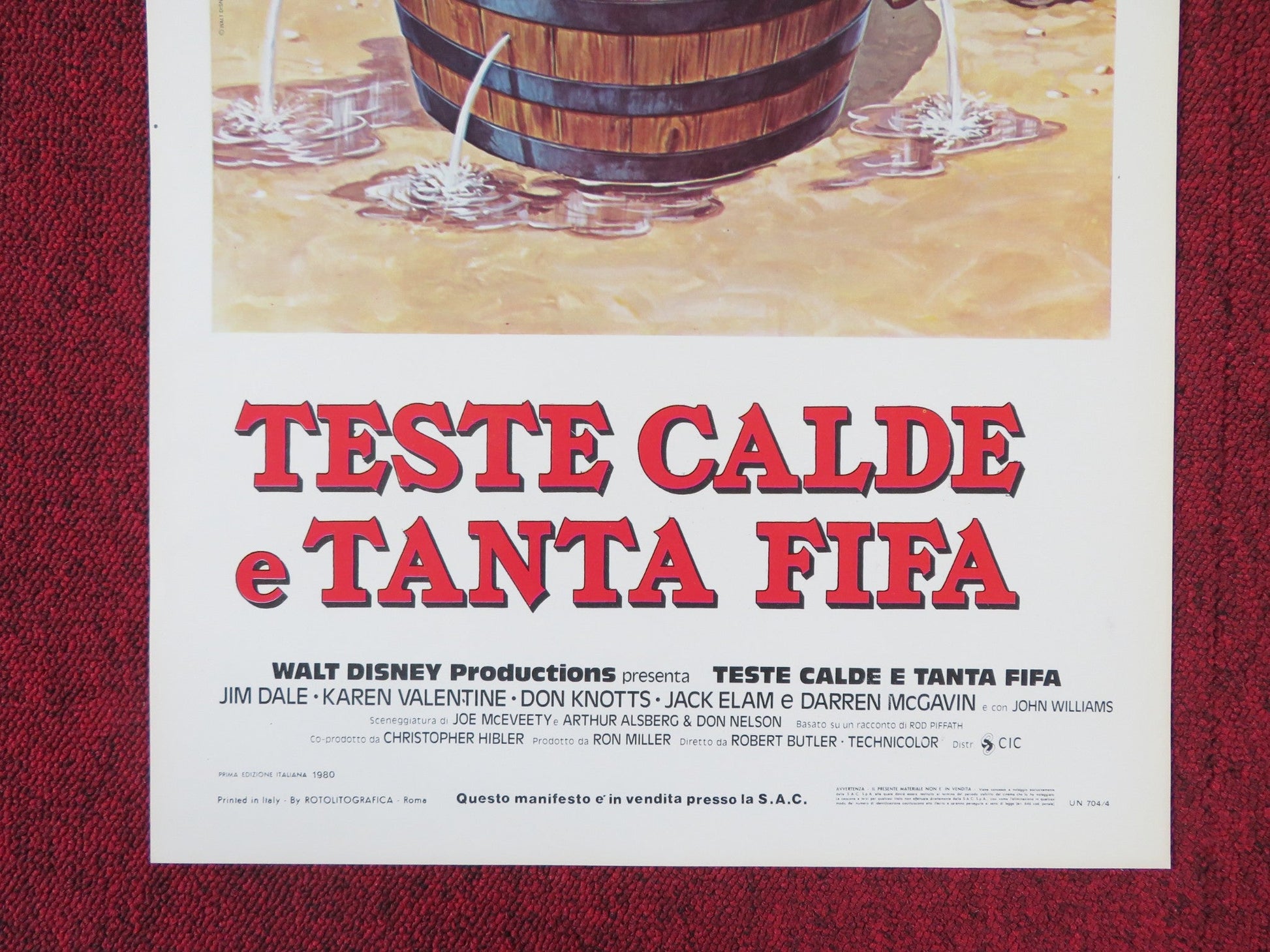 HOT LEAD AND COLD FEET ITALIAN LOCANDINA POSTER DISNEY JIM DALE 1980 Rendezvous Cinema Movie posters