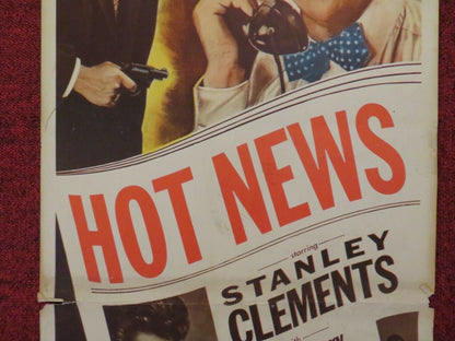 HOT NEWS US INSERT (14"x 36") POSTER STANLEY CLEMENTS GLORIA HENRY 1953 - Rendezvous Cinema