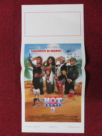 HOT SHOTS 2 ITALIAN LOCANDINA (27.5"x13") POSTER CHARLIE SHEEN LLOYD BRIDGES '93 - Rendezvous Cinema