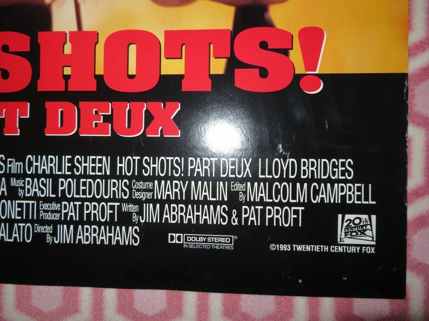 HOT SHOTS! PART DEUX ONE SHEET ROLLED POSTER CHARLIE SHEEN 1993 - Rendezvous Cinema