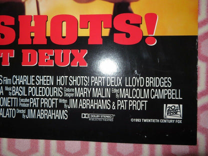 HOT SHOTS! PART DEUX ONE SHEET ROLLED POSTER CHARLIE SHEEN 1993 - Rendezvous Cinema