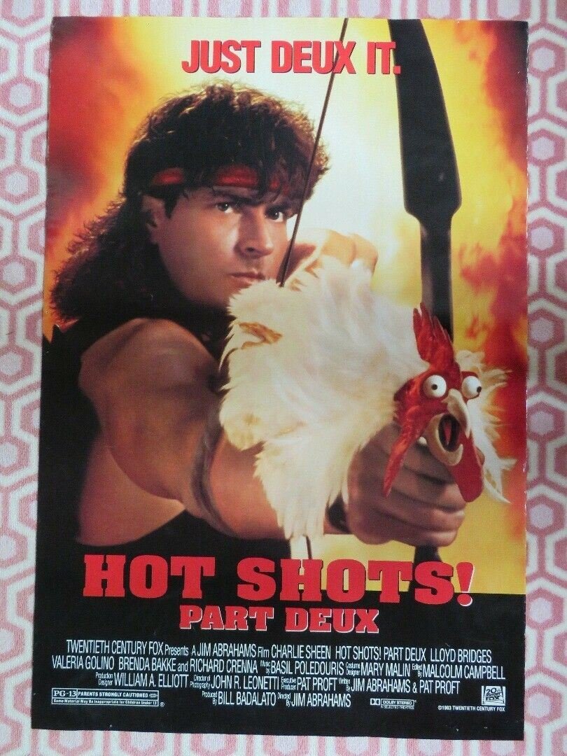 HOT SHOTS! PART DEUX ONE SHEET ROLLED POSTER CHARLIE SHEEN 1993 - Rendezvous Cinema