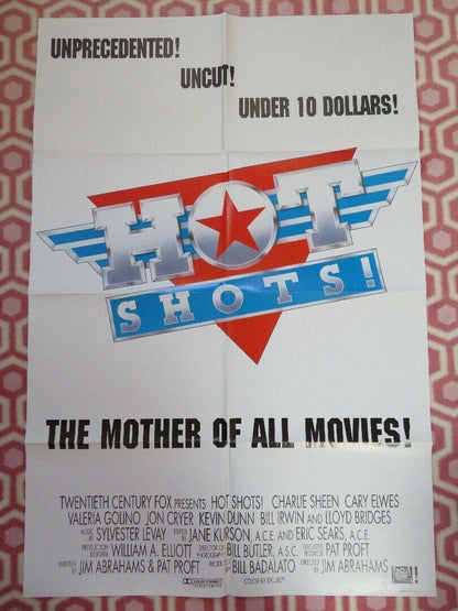 HOT SHOTS! US ONE SHEET POSTER CHARLIE SHEEN CARY ELWES 1991 - Rendezvous Cinema