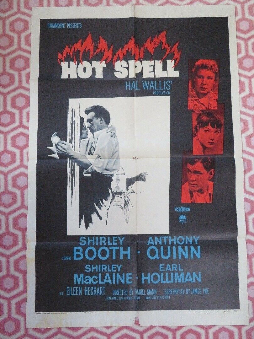 HOT SPELL FOLDED US ONE SHEET POSTER SHIRLEY BOOTH ANTHONY QUINN 1958 Movie posters