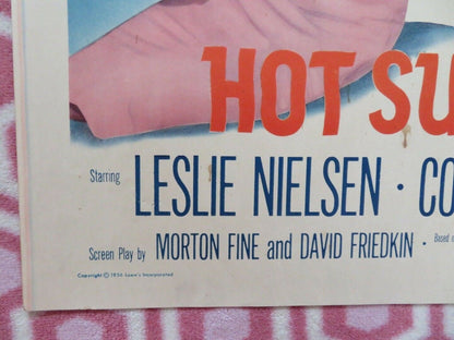 HOT SUMMER NIGHT US HALF SHEET (22"x 28") POSTER LESLIE NIELSEN 1956 Movie posters