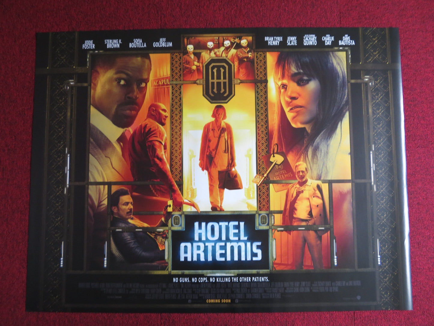 HOTEL ARTEMIS UK QUAD (30"x 40") ROLLED POSTER JODIE FOSTER JEFF GOLDBLUM 2018 Rendezvous Cinema Movie posters