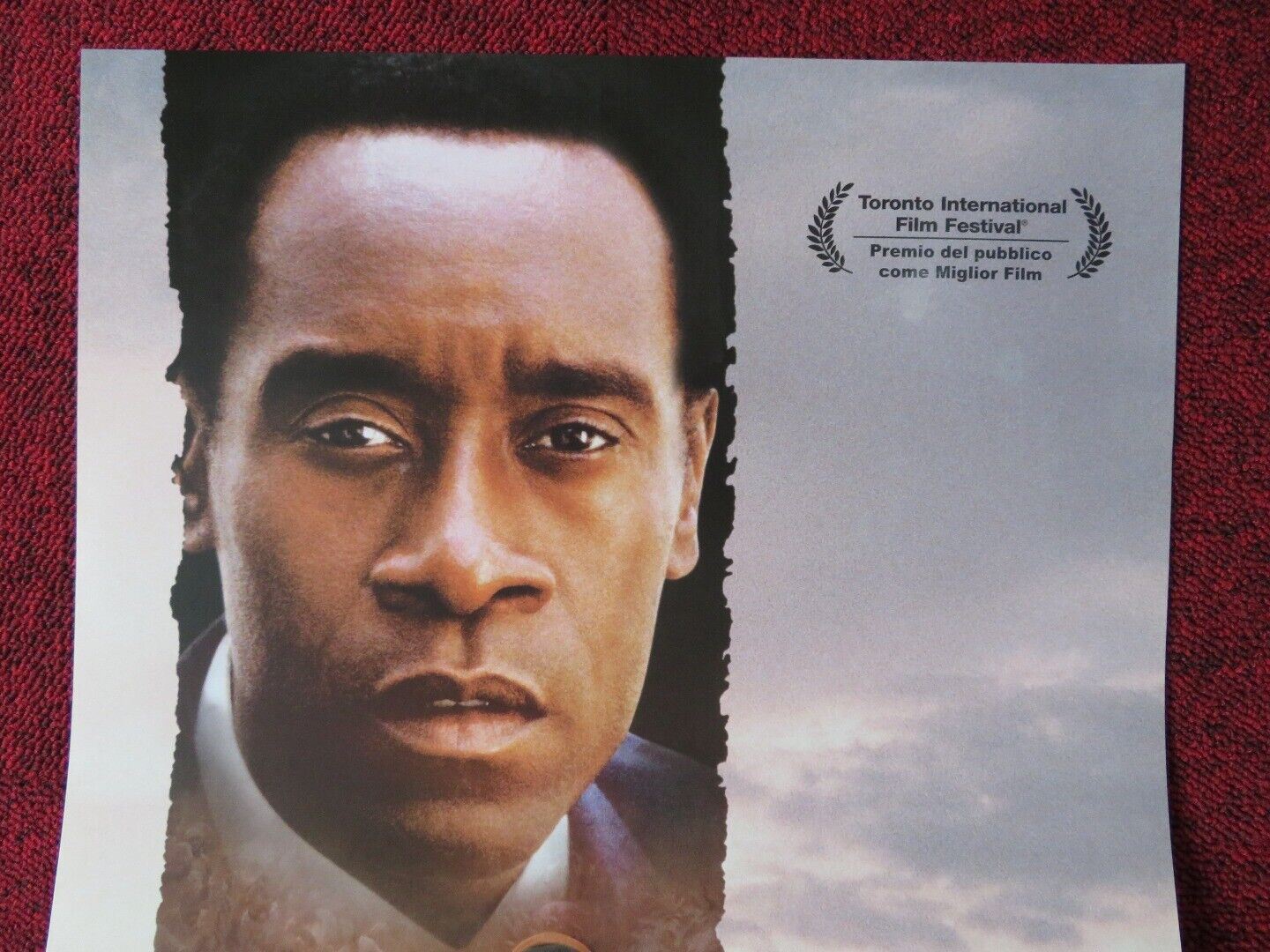 HOTEL RWANDA ITALIAN LOCANDINA (26.5"x12.5") POSTER XOLANI MALI 2004 Movie posters