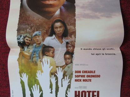 HOTEL RWANDA ITALIAN LOCANDINA (26.5"x12.5") POSTER XOLANI MALI 2004 Movie posters
