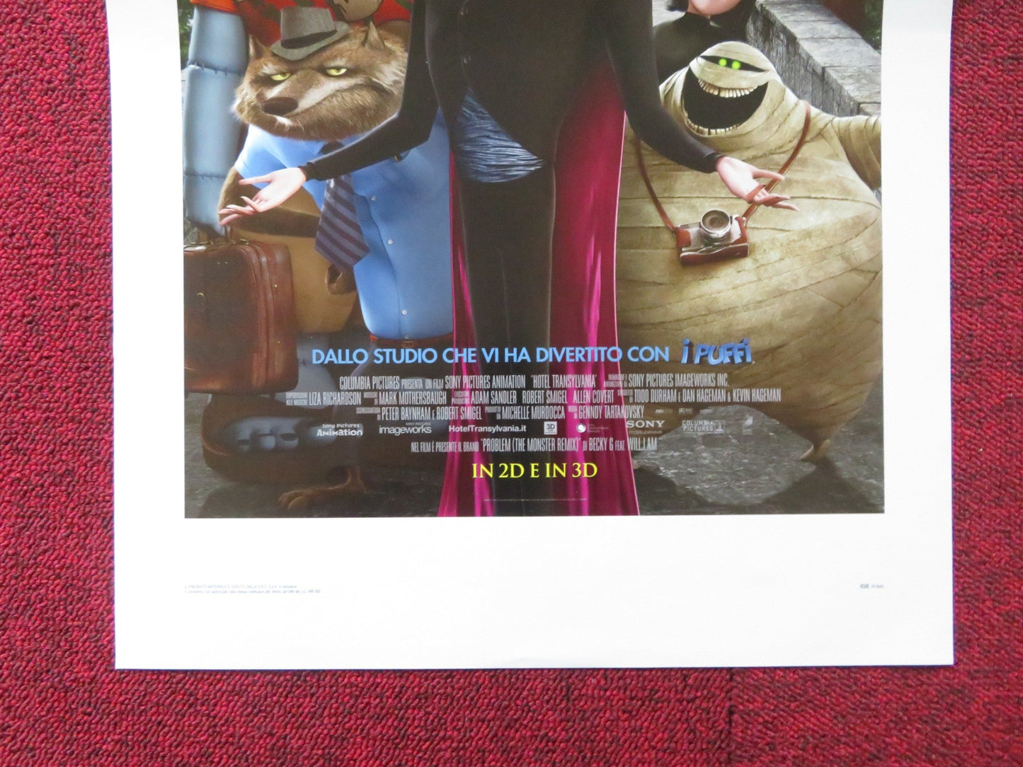 HOTEL TRANSYLVANIA ITALIAN LOCANDINA POSTER ADAM SANDLER SELENA GOMEZ 2012 Rendezvous Cinema Movie posters