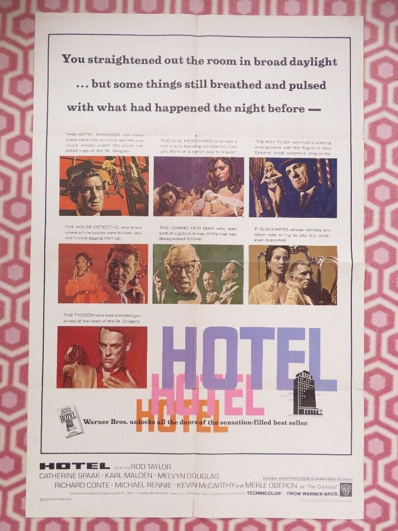 HOTEL US ONE SHEET POSTER ROD TAYLOR 1967 - Rendezvous Cinema