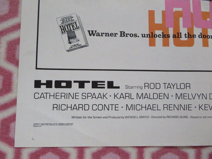 HOTEL US ONE SHEET POSTER ROD TAYLOR 1967 - Rendezvous Cinema