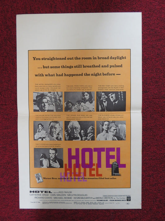HOTEL WINDOW CARD (14"x 22") POSTER ROD TAYLOR CATHERINE SPAAK 1966 Rendezvous Cinema Movie posters