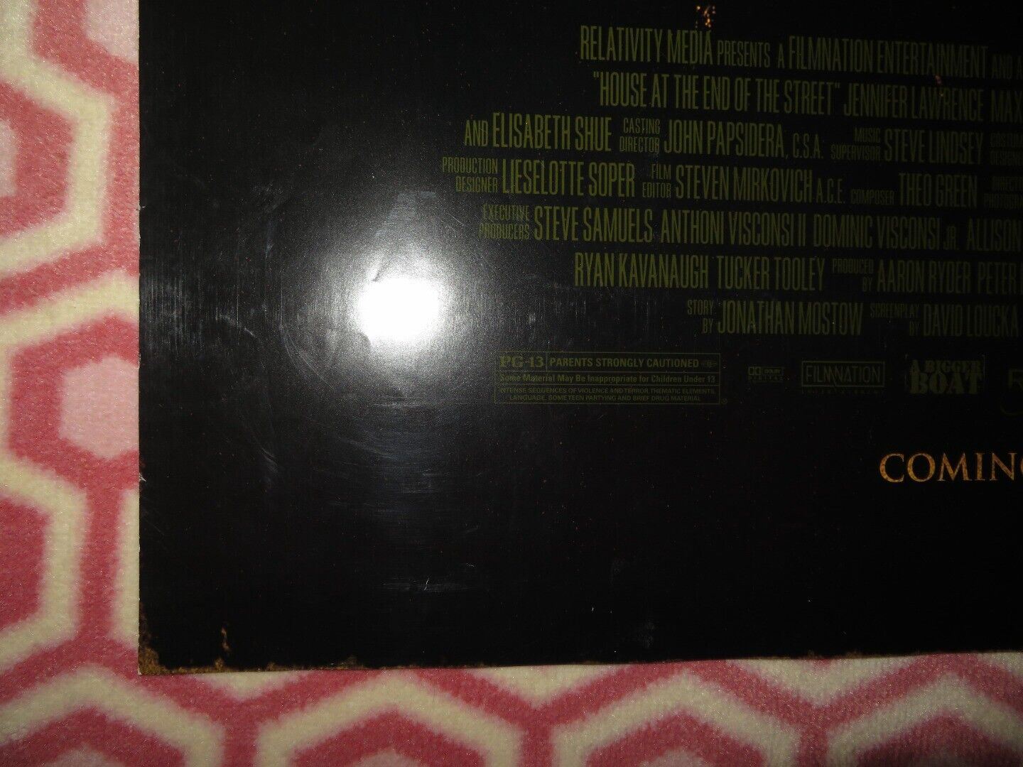 HOUSE AT THE END OFTHE STREET US ONE SHEET ROLLED POSTER JENNIFER LAWRENCE 2012 Movie posters