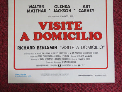 HOUSE CALLS ITALIAN LOCANDINA POSTER WALTER MATTHAU GLENDA JACKSON 1978 Rendezvous Cinema Movie posters