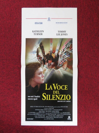 HOUSE OF CARDS ITALIAN LOCANDINA (27.5"x13") POSTER TOMMY LEE JONES 1993 Movie posters