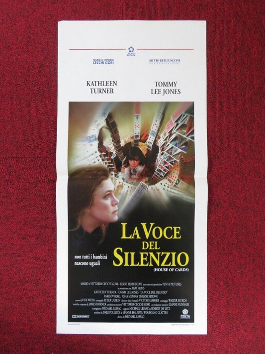 HOUSE OF CARDS ITALIAN LOCANDINA (27.5"x13") POSTER TOMMY LEE JONES 1993 Movie posters
