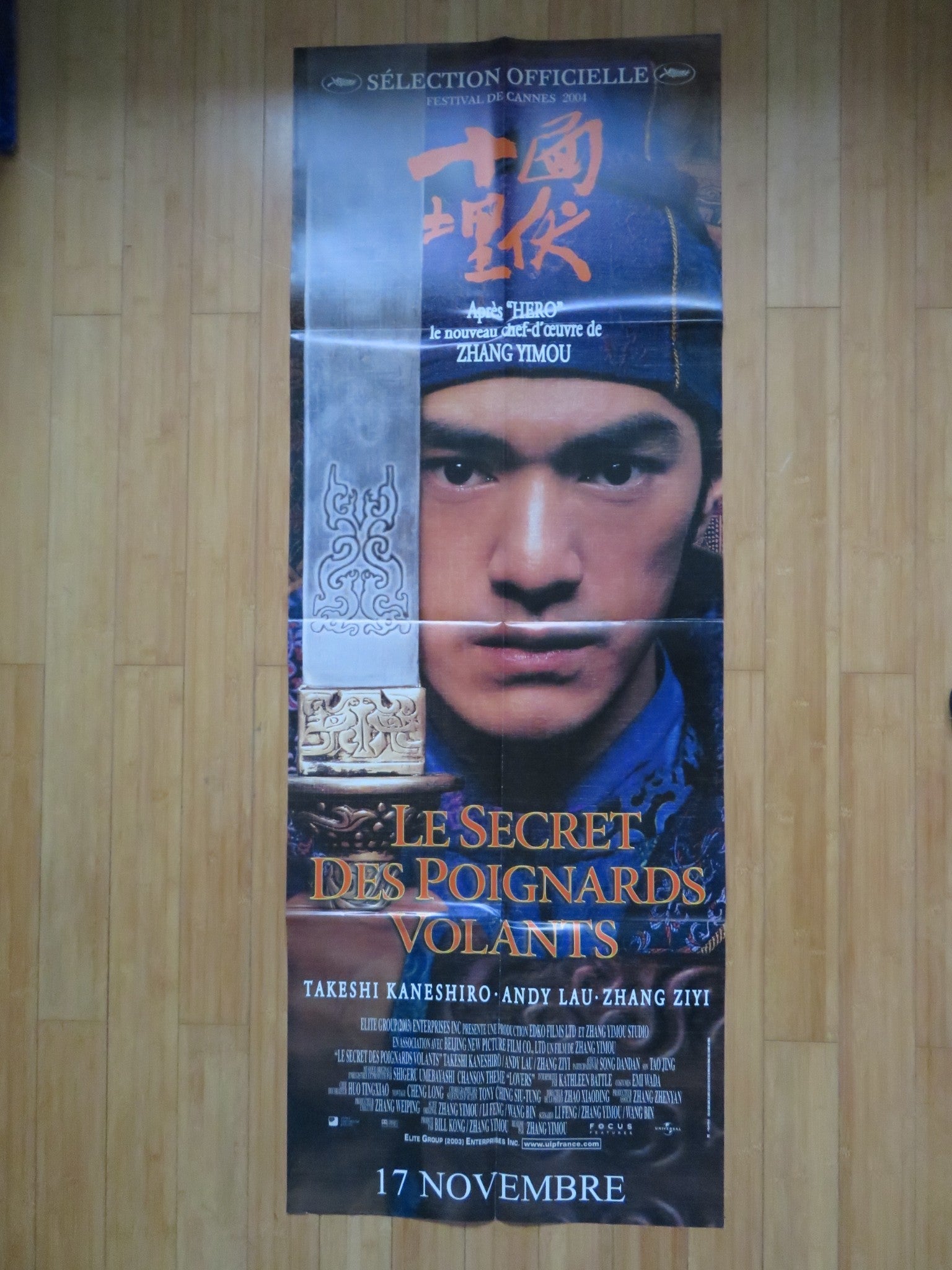 HOUSE OF FLYING DAGGERS FRENCH DOOR PANEL POSTER TAKESHI KANESHIRO ANDY LAU 2004 Rendezvous Cinema Movie posters
