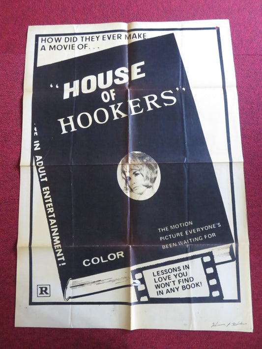 HOUSE OF HOOKERS FOLDED US ONE SHEET POSTER KENNETH COPE SHIRLEY ANNE FIELD 1970 Rendezvous Cinema Movie posters