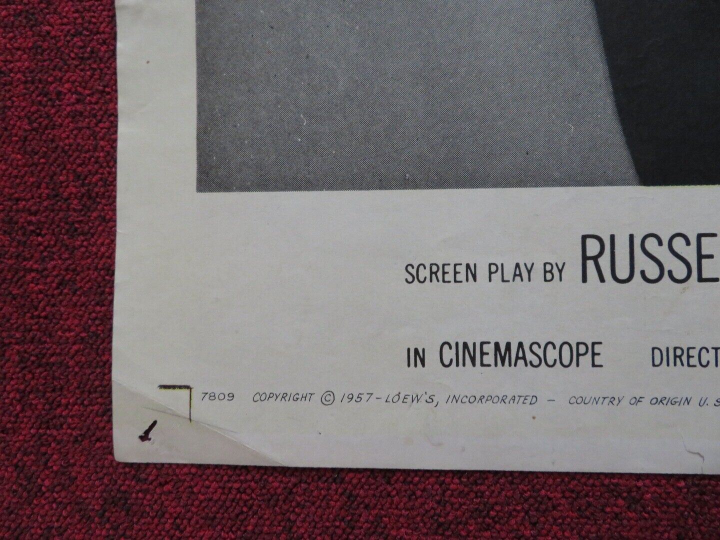 HOUSE OF NUMBERS FOLDED US ONE SHEET POSTER JACK PALANCE HAROLD J. STONE 1957 Movie posters