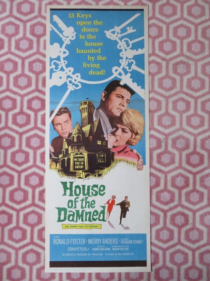 HOUSE OF THE DAMNED US INSERT (14"x 36") POSTER RONALD FOSTER MERRY ANDERS 1963 Movie posters