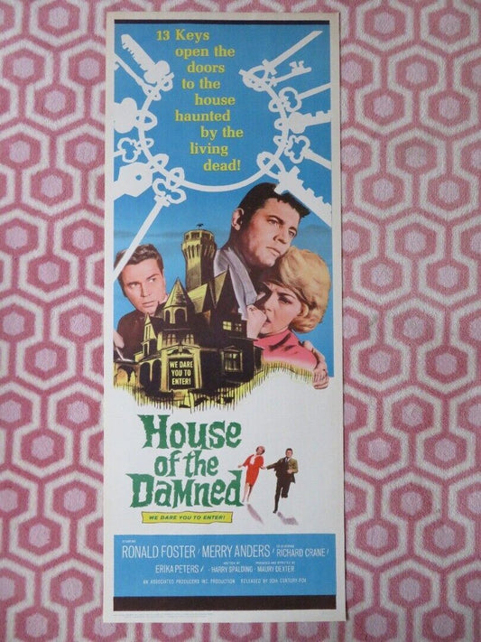 HOUSE OF THE DAMNED US INSERT (14"x 36") POSTER RONALD FOSTER MERRY ANDERS 1963 Movie posters