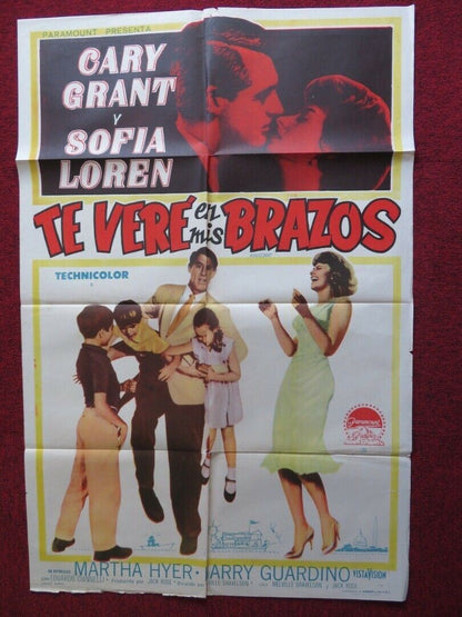 HOUSEBOAT ARGENTINA ONE SHEET FOLDED POSTER CAREY GRANT SOPHIA LOREN 1958 - Rendezvous Cinema