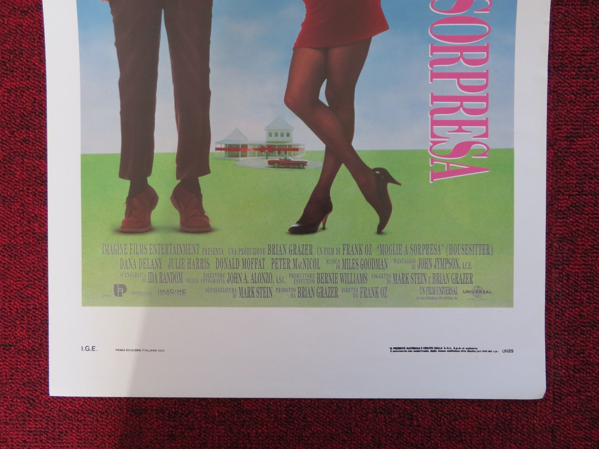 HOUSESITTER ITALIAN LOCANDINA POSTER STEVE MARTIN GOLDIE HAWN 1992 Rendezvous Cinema Movie posters