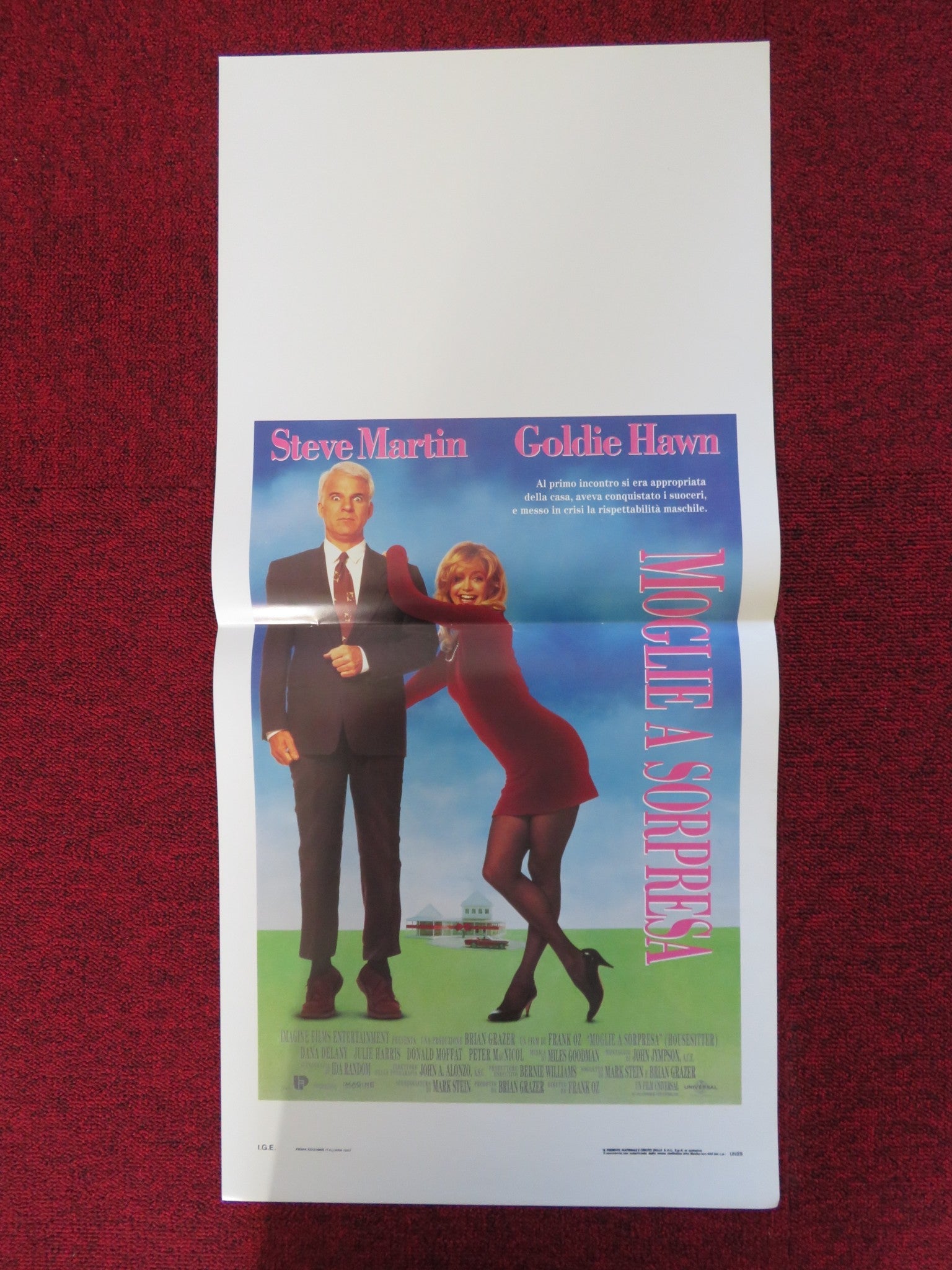 HOUSESITTER ITALIAN LOCANDINA POSTER STEVE MARTIN GOLDIE HAWN 1992 Rendezvous Cinema Movie posters