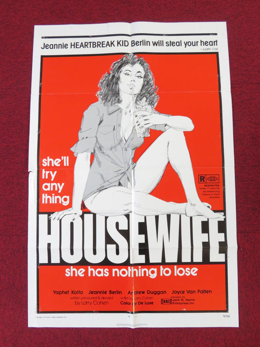 HOUSEWIFE / BONE FOLDED US ONE SHEET POSTER YAPHET KOTTO ANDREW DUGGAN 1973 Rendezvous Cinema Movie posters