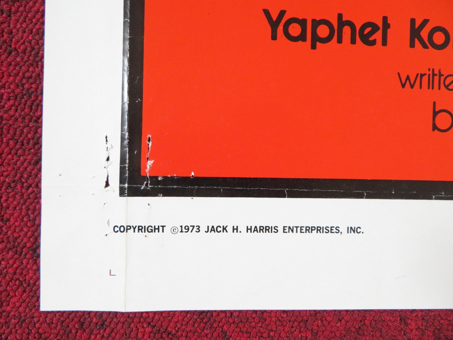 HOUSEWIFE / BONE FOLDED US ONE SHEET POSTER YAPHET KOTTO ANDREW DUGGAN 1973 Rendezvous Cinema Movie posters